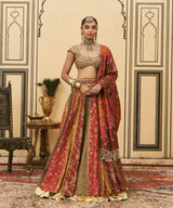 Chitrali Brocade Phulkari Lehenga Set