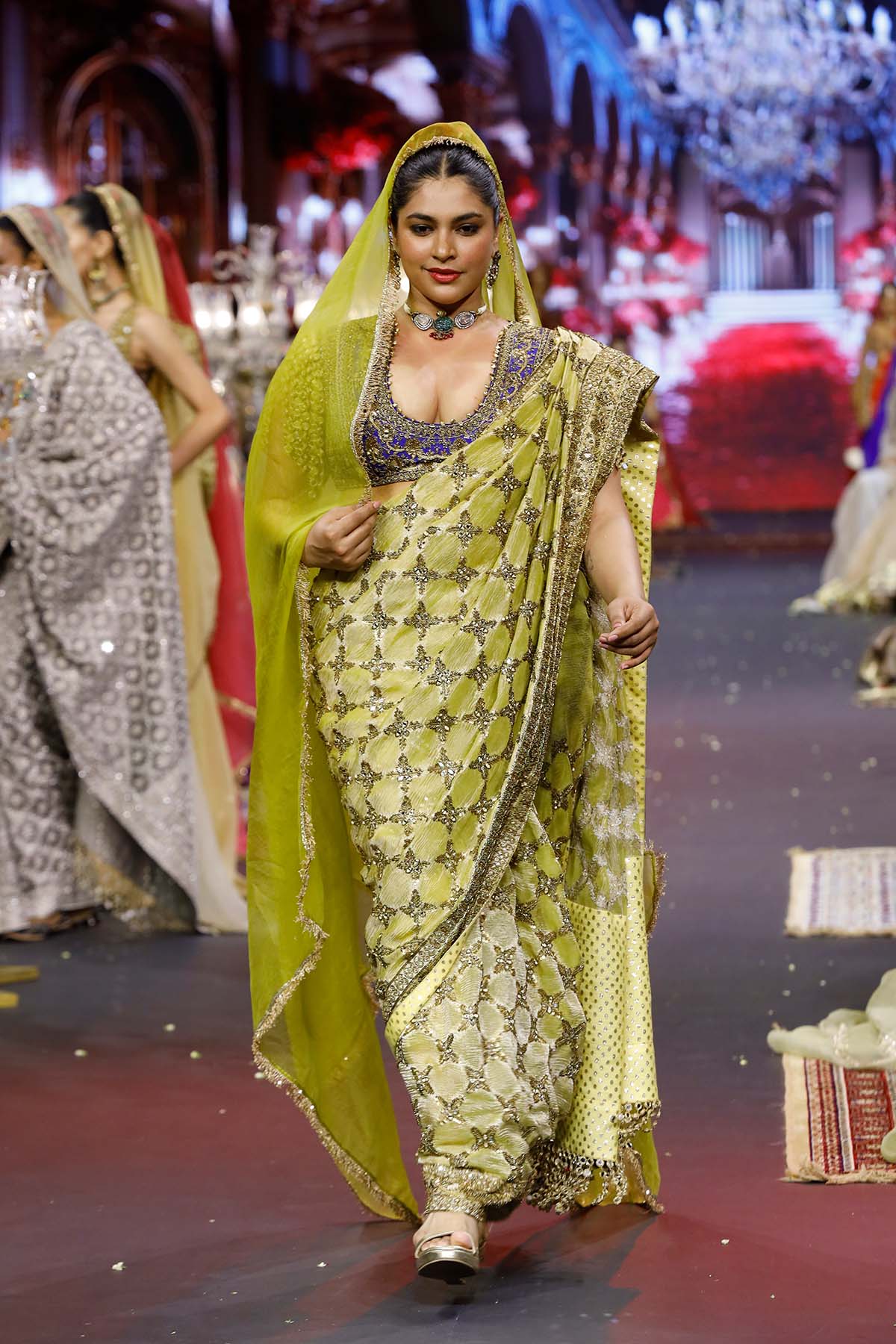 Neelkanthi Noor Bandhani Saree Set