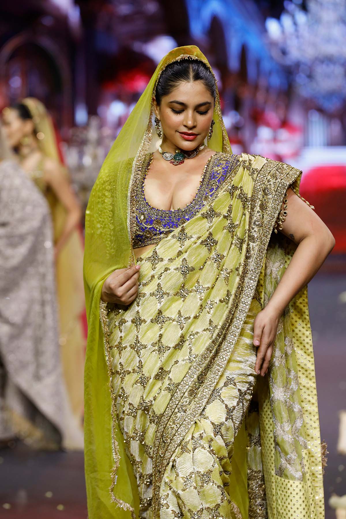 Neelkanthi Noor Bandhani Saree Set