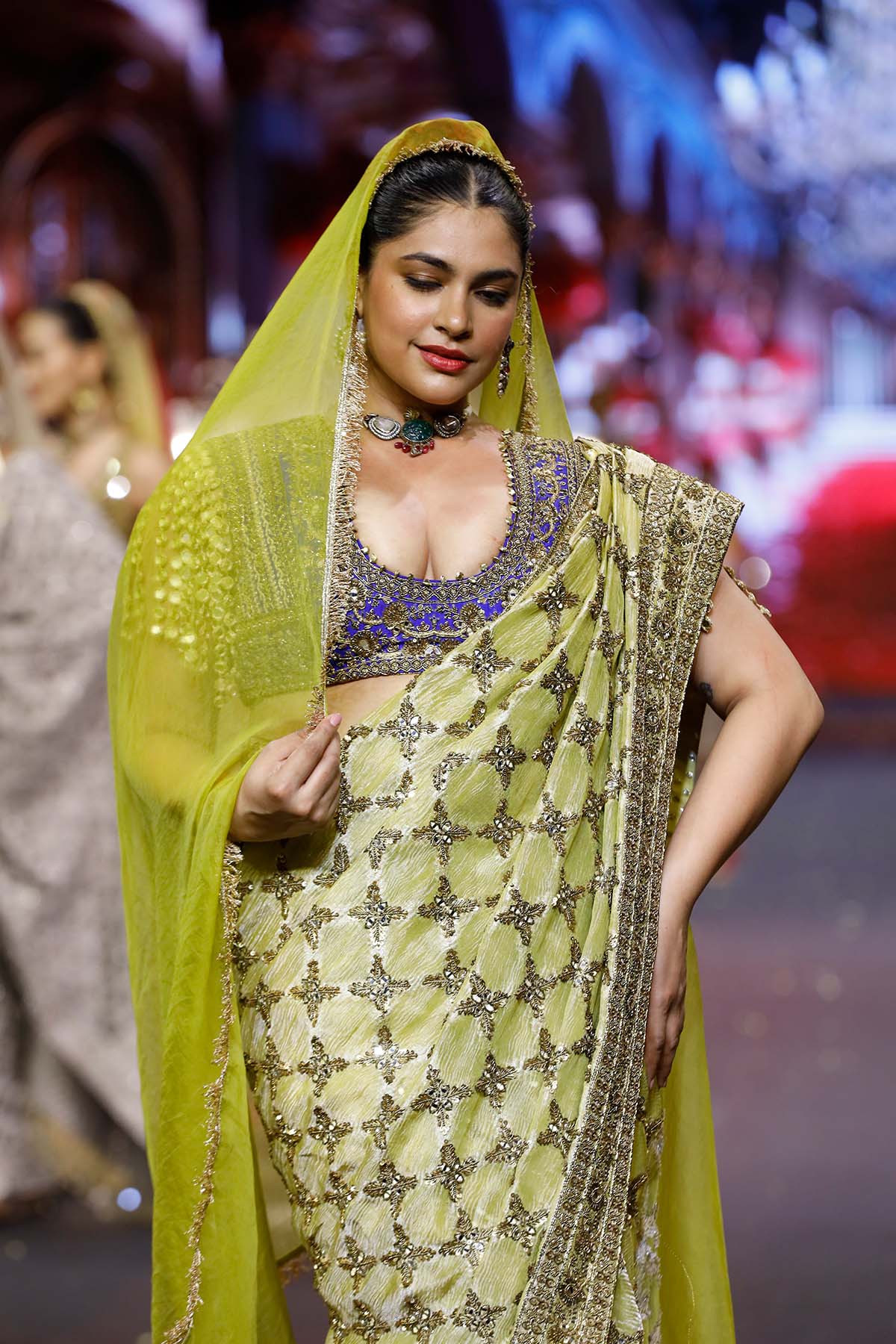 Neelkanthi Noor Bandhani Saree Set