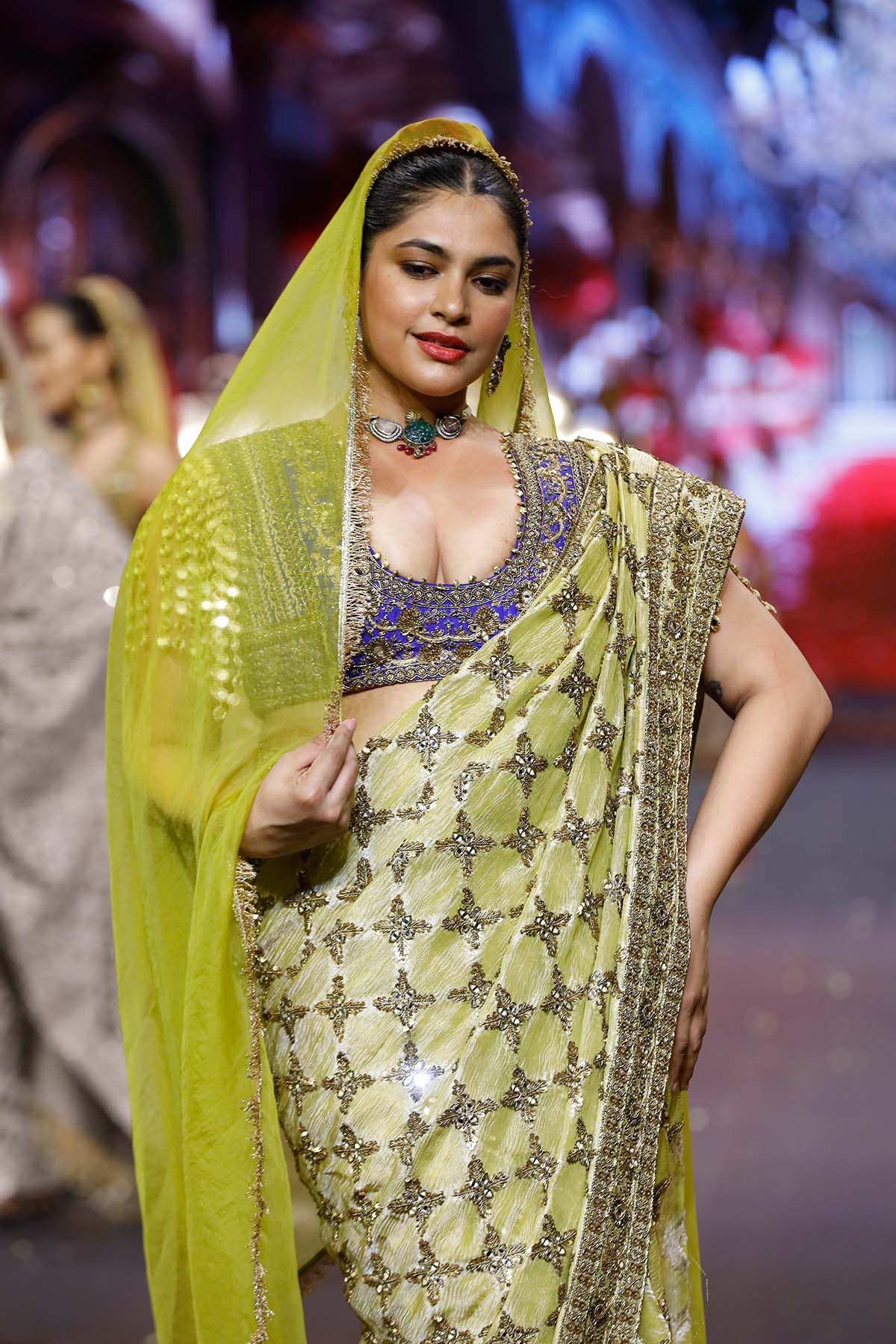 Neelkanthi Noor Bandhani Saree Set