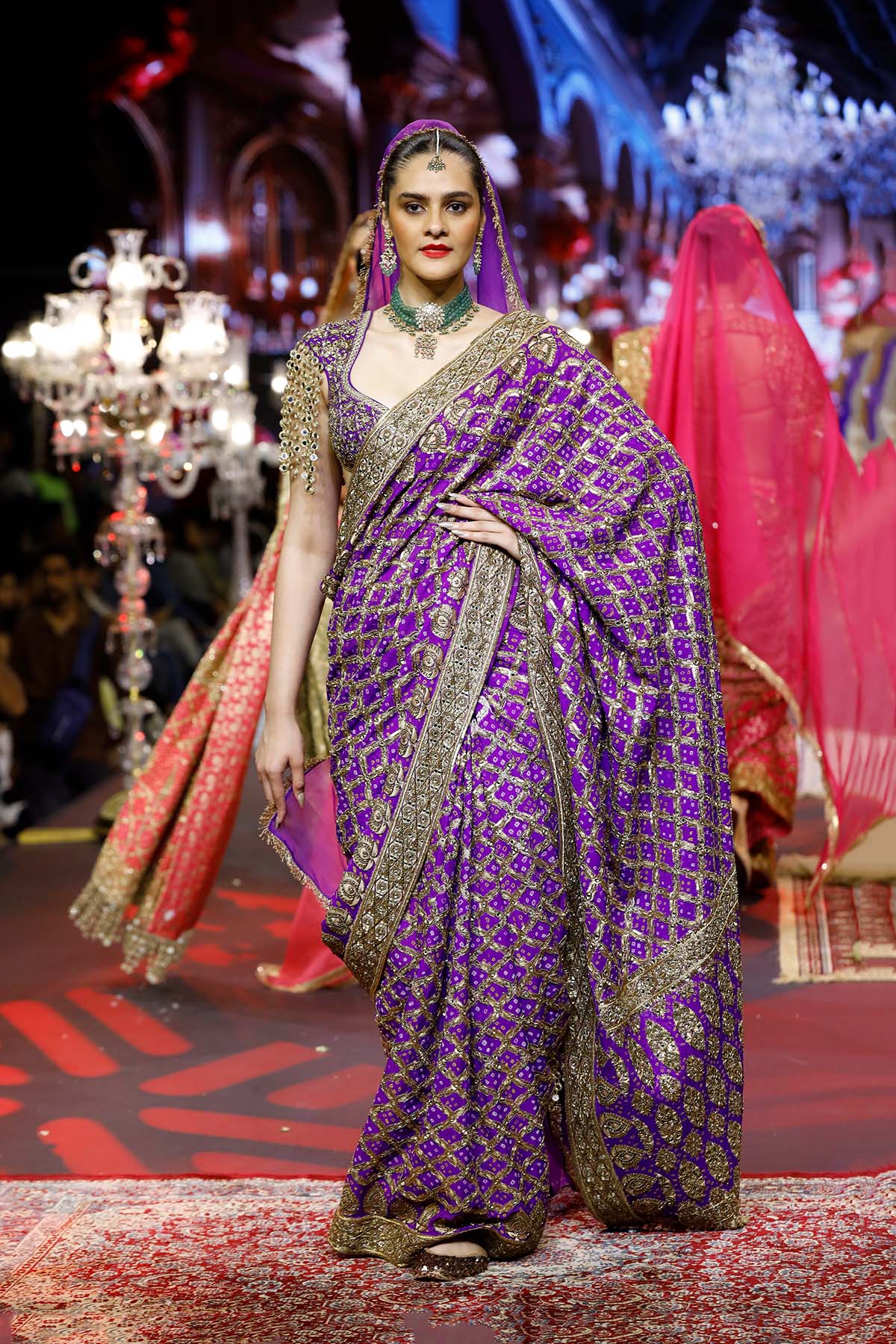 Banafsha Ombr? Saree Set