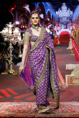 Banafsha Ombre Bandhani Saree Set