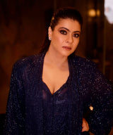 Kajol in Midnight Stardust Crystal Co-ord Set