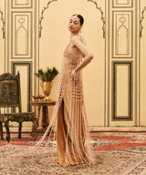 Kesari Tissue Brocade Beads Dress Set
