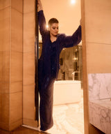Kajol in Midnight Stardust Crystal Co-ord Set
