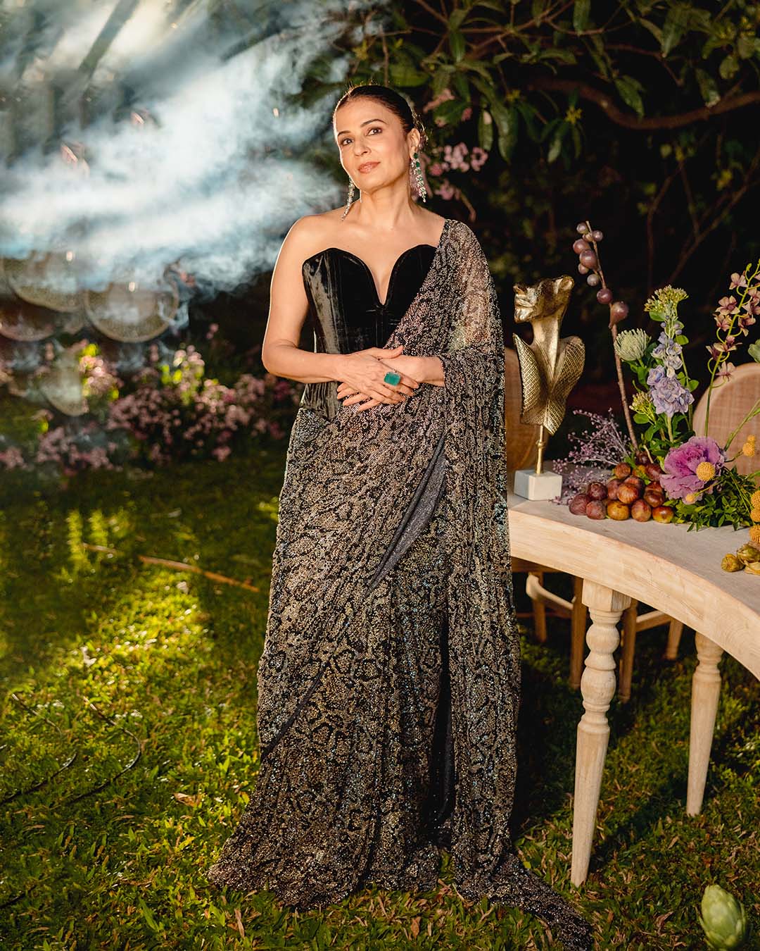 Midnight Frost Drape Set