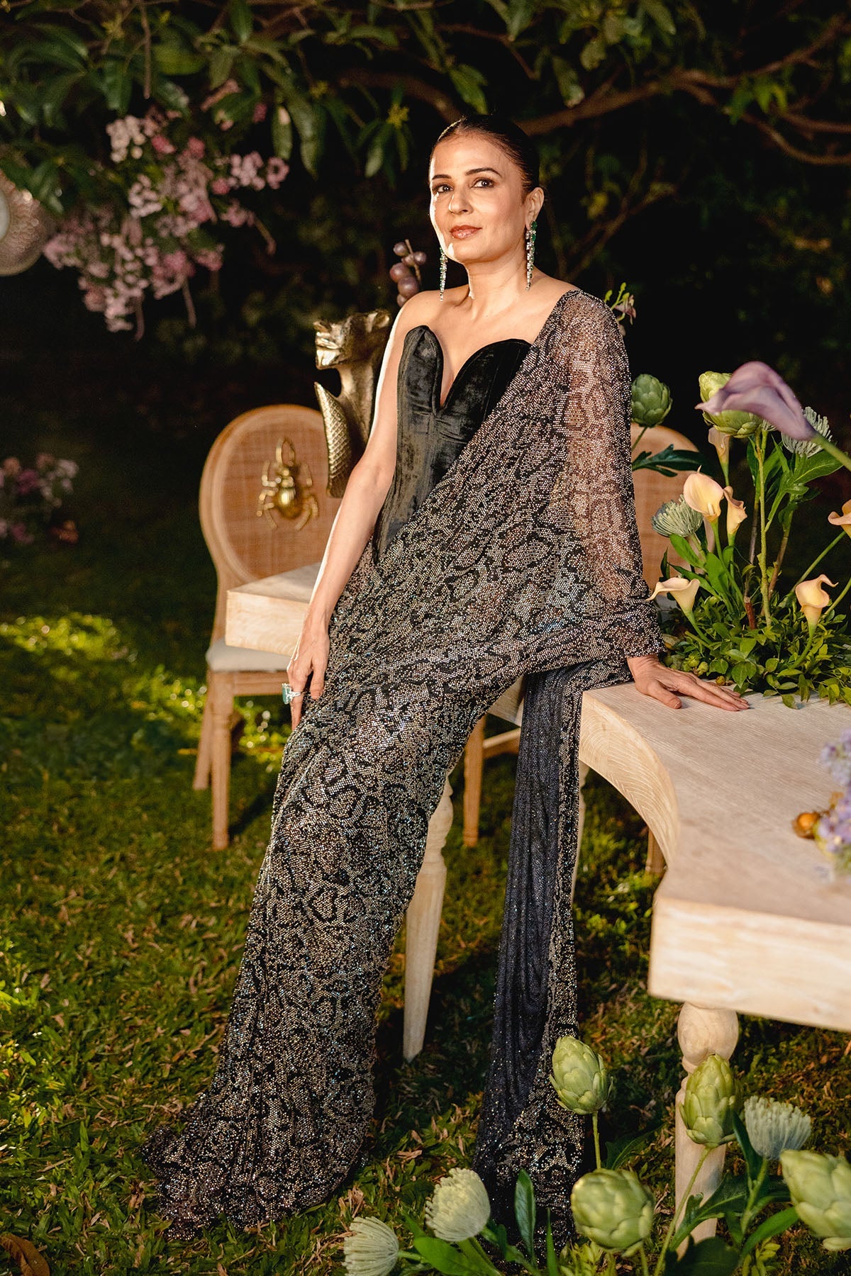 Midnight Frost Drape Set