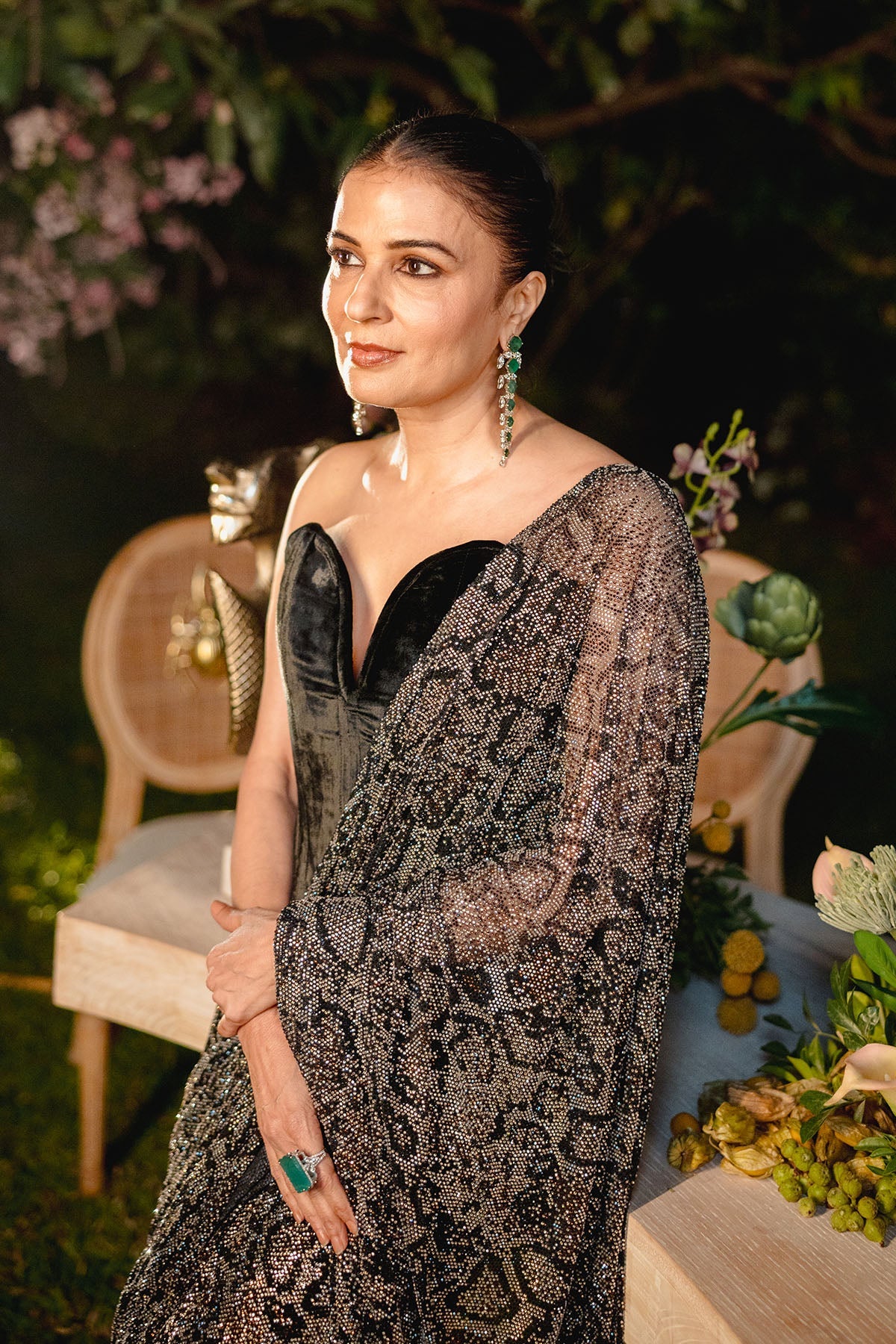 Midnight Frost Drape Set