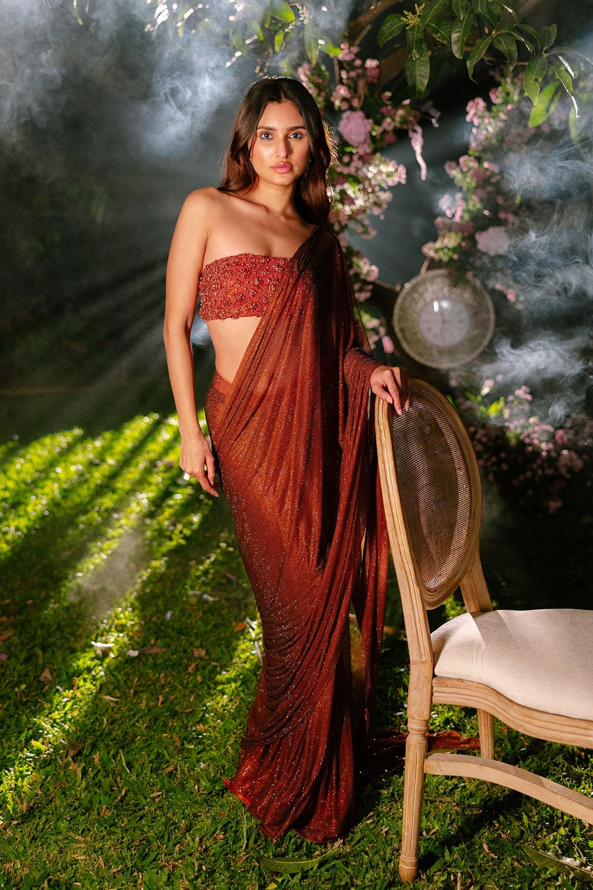 Ember Glow Saree Set