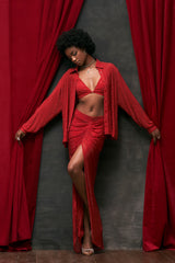 Scarlet Sparkle Trio Skirt Set