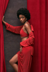 Scarlet Sparkle Trio Skirt Set