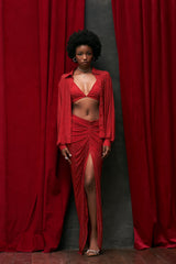 Scarlet Sparkle Trio Skirt Set