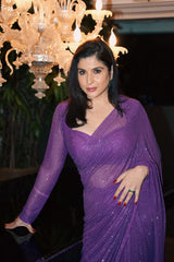 Maheep Kapoor in Amethyst sparkle symphony saree set
