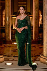 Shivani Bafna in Nour Corset Edition Saree Set