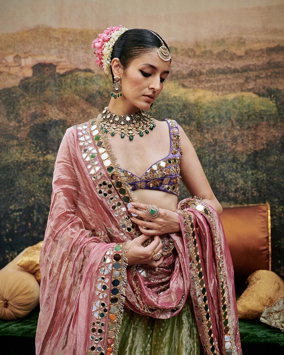 Azal Sheesh Lehenga