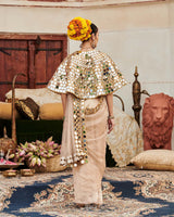 Mradul Aayna Cape Saree