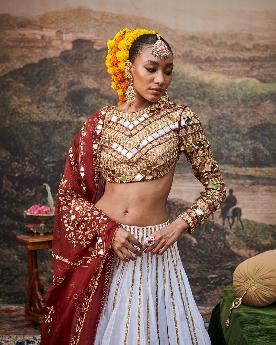 Surkh Lehenga