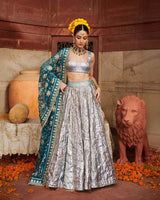 Aasmani Lampi Lehenga