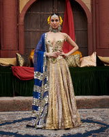 Chandi Sona Sheesh Lampi Lehenga  and Cape Set