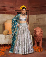 Aasmani Lampi Lehenga