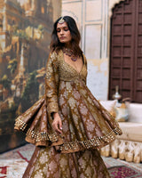 Shriphal Peplum Sharara Set