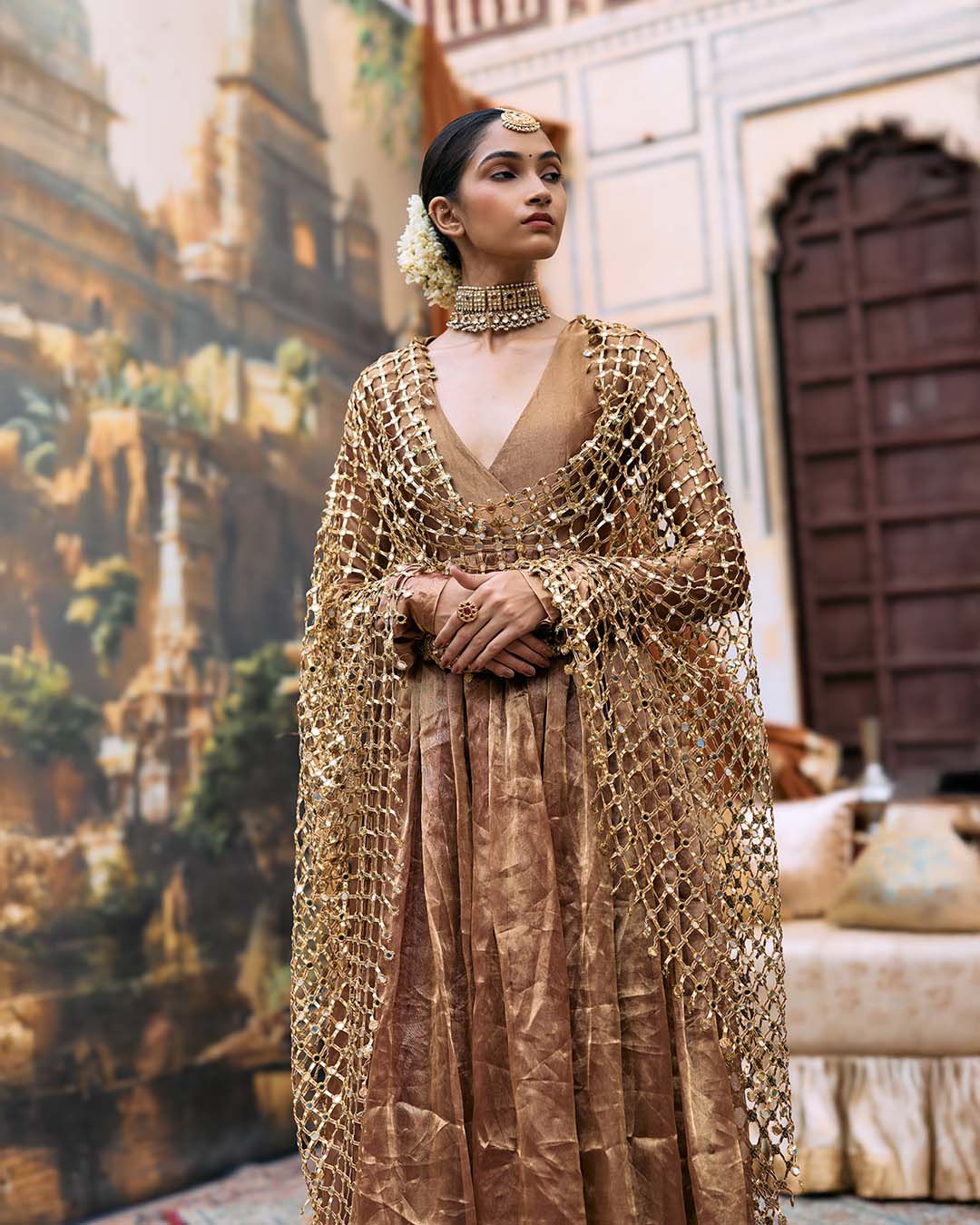 Kanthi Anarkali and Sheeshya Veil Set