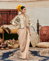Mradul Aayna Cape Saree