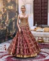 Arunima Lehenga Set with Chhavi Jaal Veil