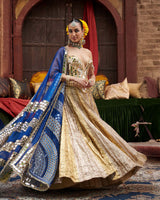 Chandi Sona Sheesh Lampi Lehenga  and Cape Set