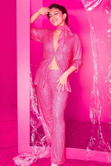 Bhumi Pednekar in Pink Lemonade Co-ord Set