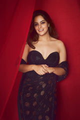 Aakriti Khurana in Dottie Saree Set