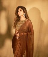 Shilpa shetty in Ember Glow Saree Set