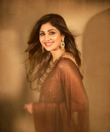 Shilpa shetty in Ember Glow Saree Set