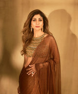 Shilpa shetty in Ember Glow Saree Set