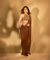 Shilpa shetty in Ember Glow Saree Set