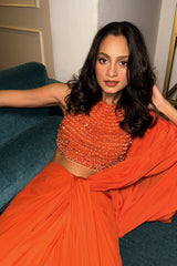 Ayesha Amin Nigam in Naranjas Beaded Set