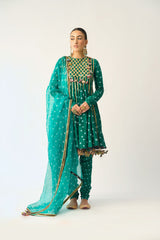 Avani Hara Bandhani Kalidaar Set