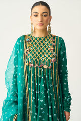 Avani Hara Bandhani Kalidaar Set
