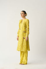 Adini Bandhani Peela Co-ord Set