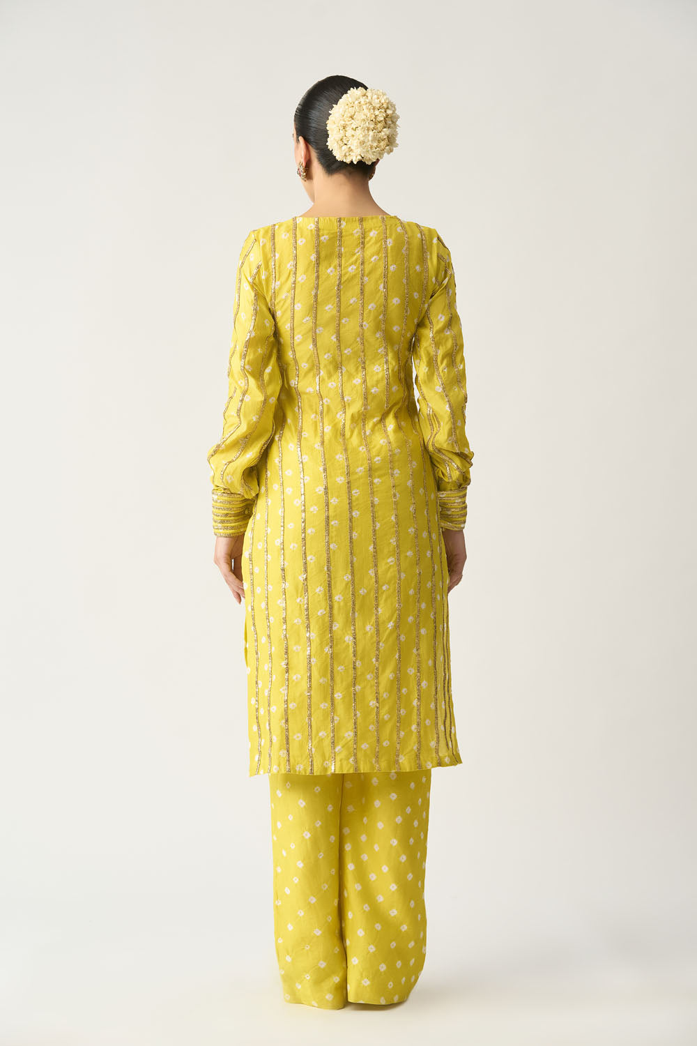 Adini Bandhani Peela Co-ord Set