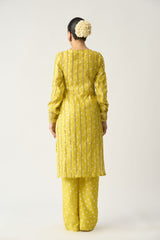 Adini Bandhani Peela Co-ord Set