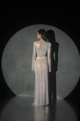 Taylor Full Sleeve Tie Up Top, Rachel High Slit Full Length Skirt