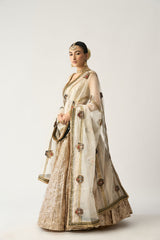 Safed Katputli Chandi Lehenga Set
