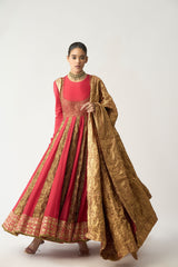 Roshini Laal Lampi Anarkali Dupatta Set