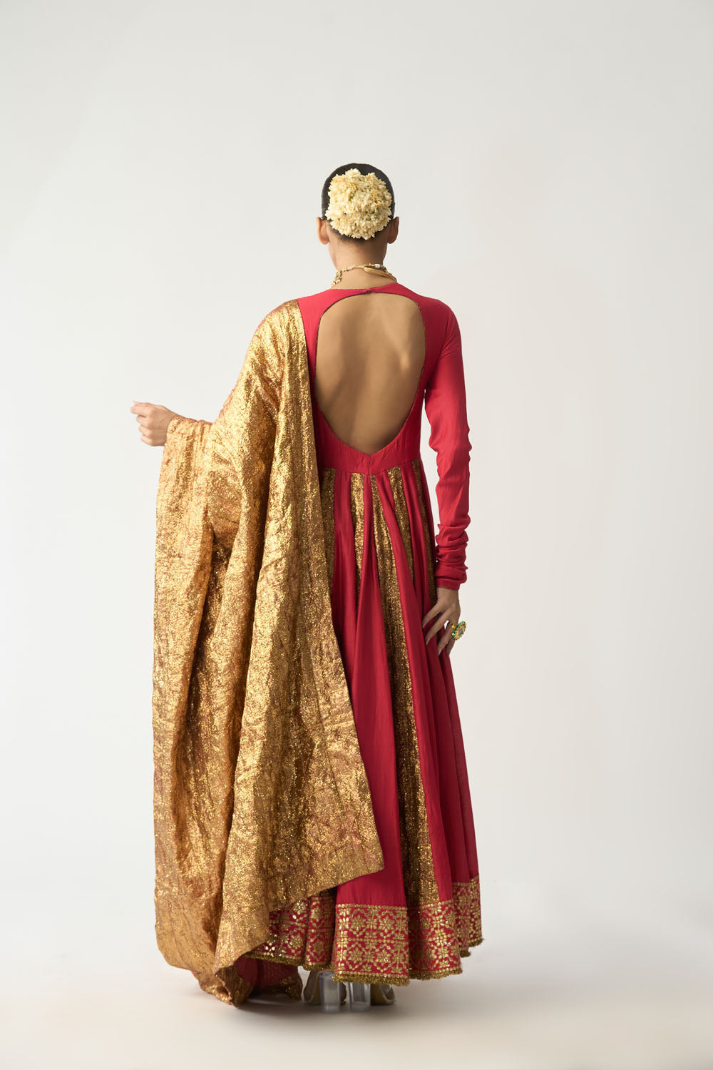 Roshini Laal Lampi Anarkali Dupatta Set