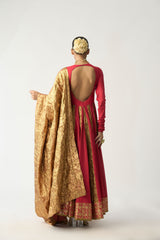 Roshini Laal Lampi Anarkali Dupatta Set