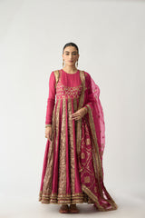 Aarohi Gulabi Lampi Anarkali Dupatta Set