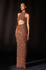 Gilded Luxor Embellished Crystal Top Skirt