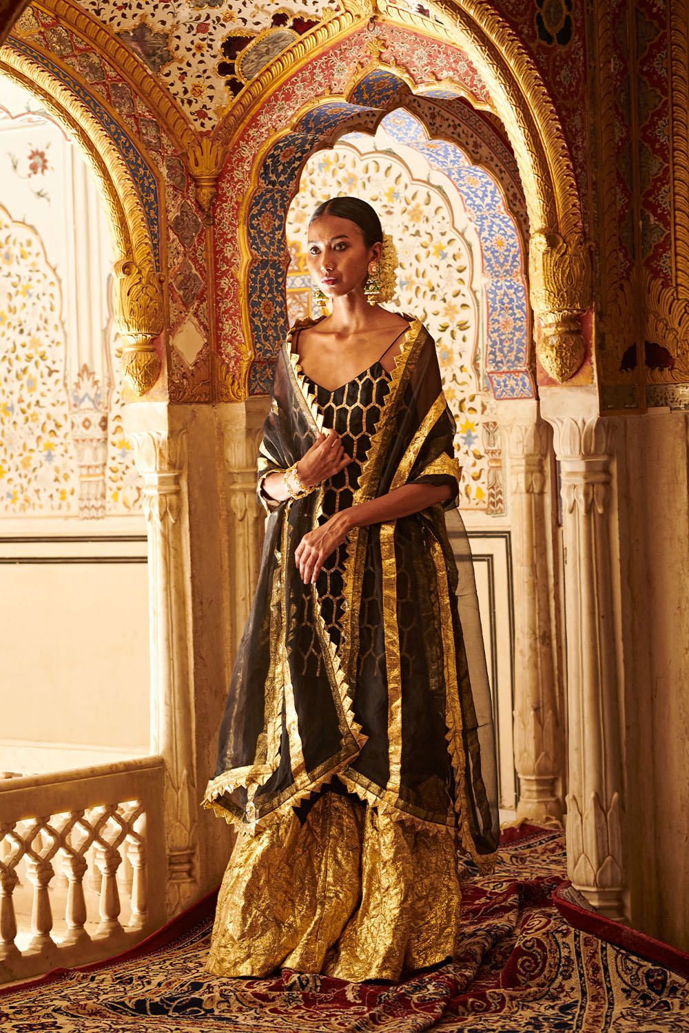 Surkh Sharara Set